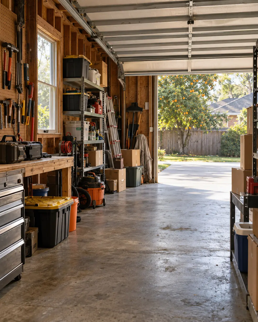 garage clutter ready for a pickup in the Orange area